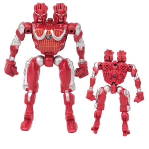 8 st Anime Quanine Stål Adam Raider LED Robot Actionfigur Barnleksak Present