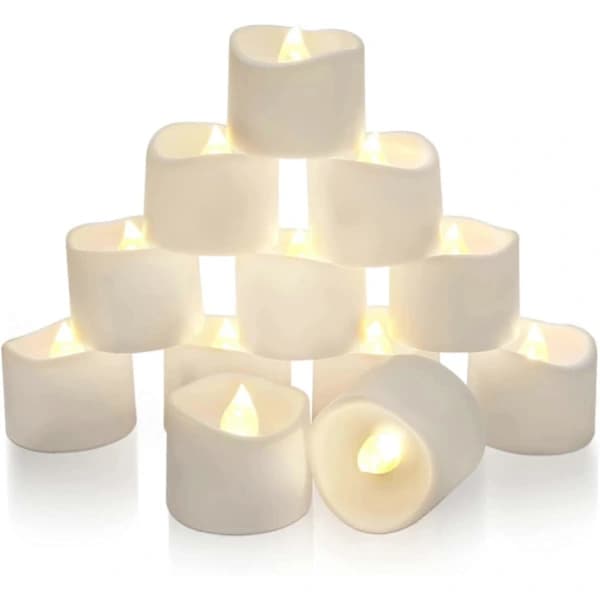 [CA] 24 stk LED-telys med timer, batteridrevne telys for bord