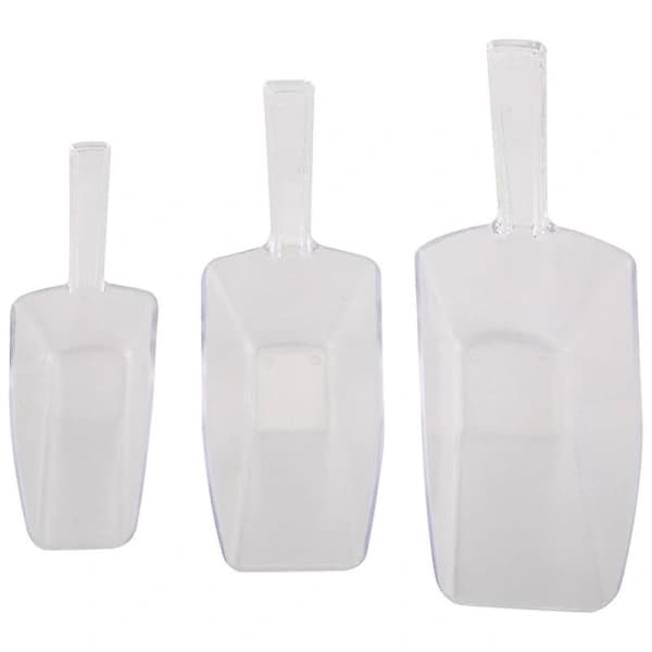 3-delt pallis-is-skrapeformet plastskuffe - Transparent