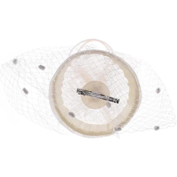 Fascinerende hat til kvinder med slør, bryllupshat, festhat, pillbox-hat, bowlerhat, mini-tophat [ca]