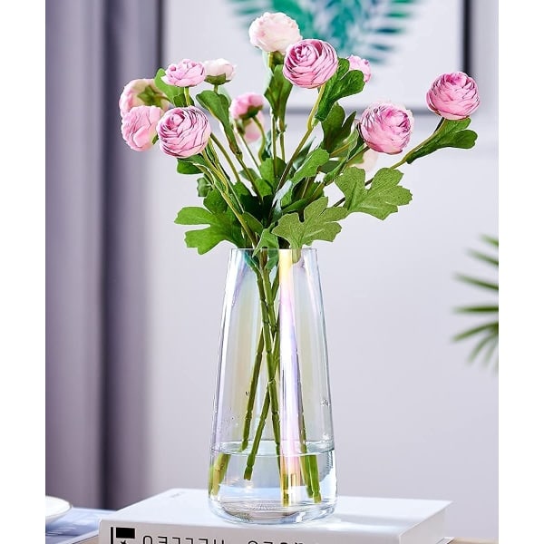 Exquisit klar blomvas - Glasvas för heminredning - Vas för rum - Blomvaser för mittpunkt, hög vas