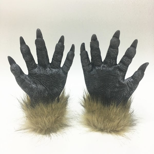 Kauhu Paholainen Pallo Koko Pään Halloween Naamio Susi Käsineet Cosplay W