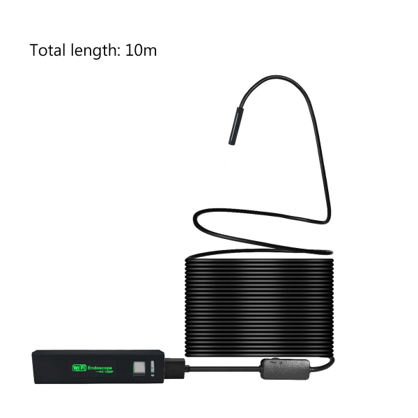 Ultraklar endoskop 1200P närfokus Apple Android IOS WiFi mobiltelefon endoskop trådlös endoskop 8mm (10m)