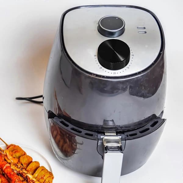 Timerknap 4 stk. Friture Tilbehør Køkken Anvendelse Sort ABS Trykkontrol Kompakt Design