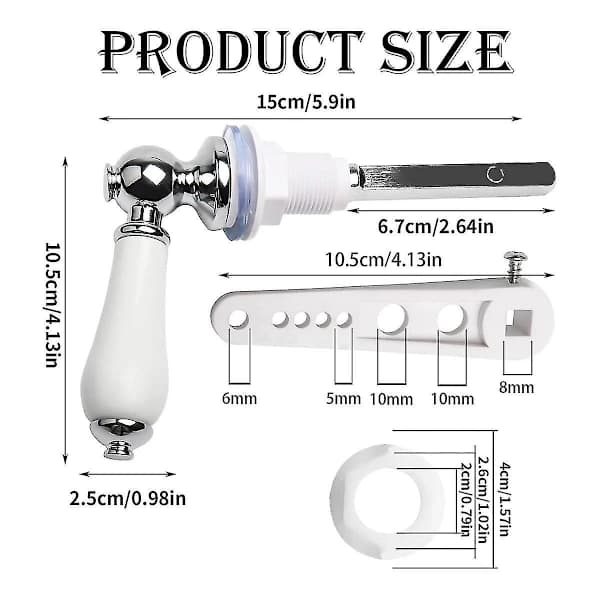 Ceramic Toilet Flush Handle, Toilet Handle Flush Handle Traditional Victorian Style Toilet Handle Replacement Kit