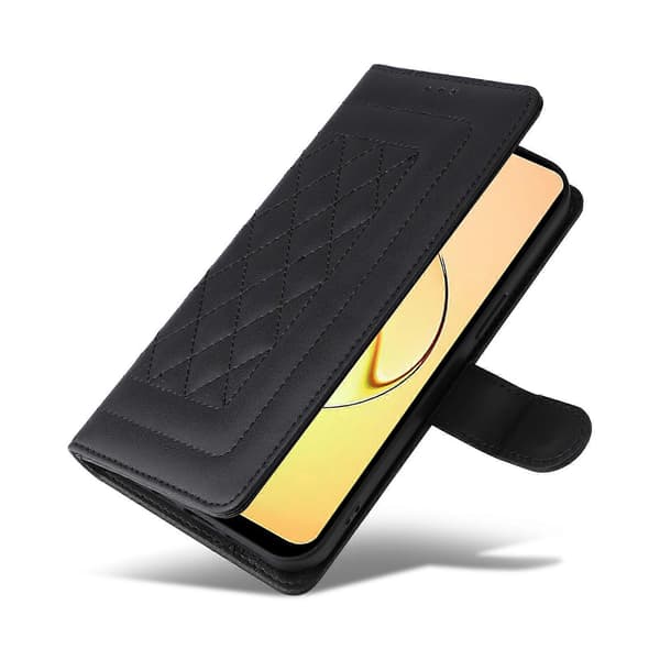 Læder Flip Cover til Realme 10 4G Sort Black