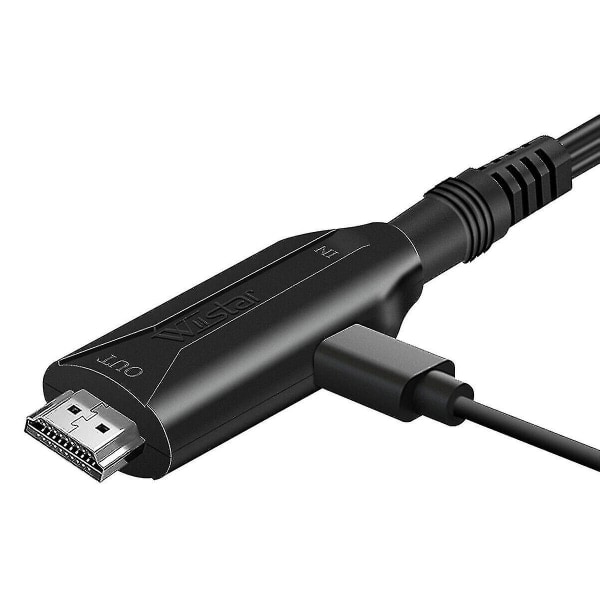 Julegave HD Wii til HDMI-adapterkonverterer med USB-kabel Høy hastighet Spillkonverteringskabel