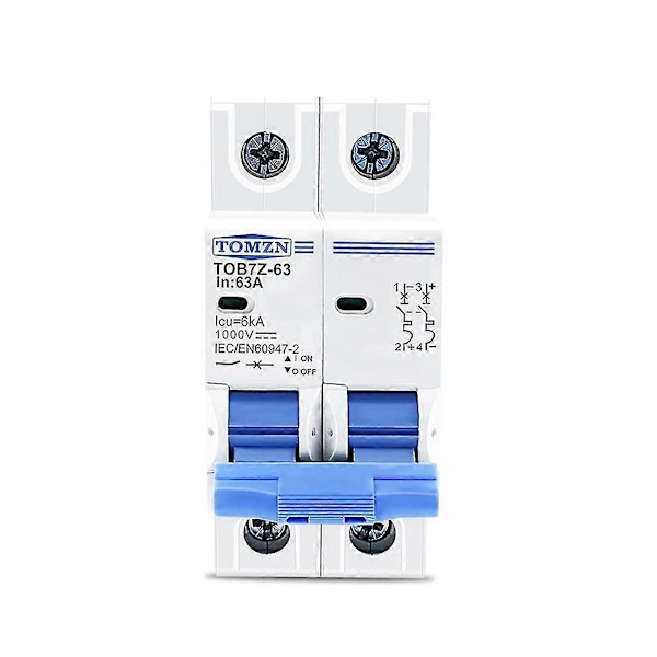 2p DC 1000V Solcelle Mini Bryter DC MCB Bryter For PV System, 63A