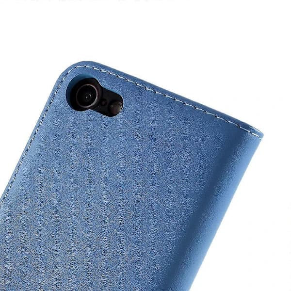 Stativfunktion Ægte Læder Pung Etui med Sikker Magnetisk Lukning til iPhone 8/7/SE (2020)