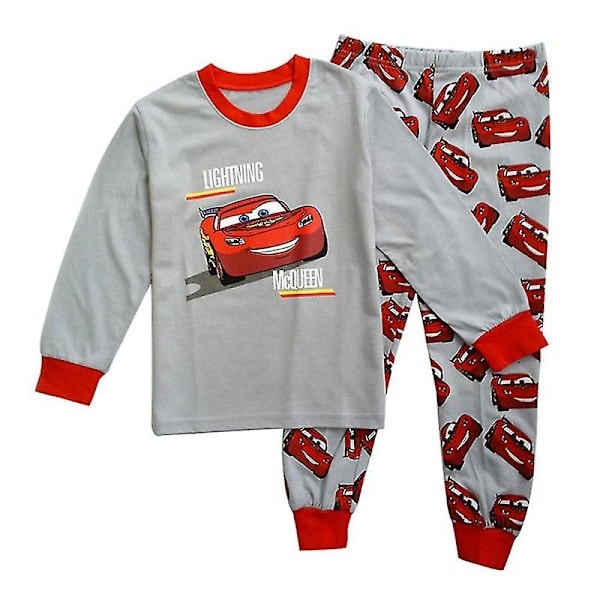 Bil Blixten McQueen Pyjamassett for Gutter Barn Sovklær Nattklær Outfit - Perfekt 4-5 År