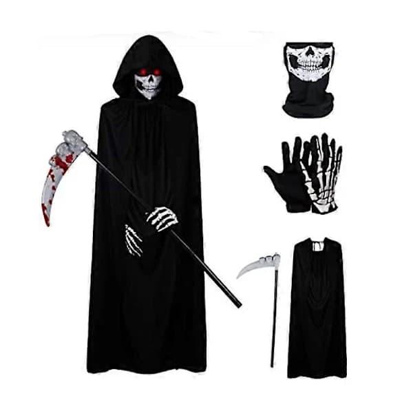 [CA] Halloween Dødskostume 4-delt sæt