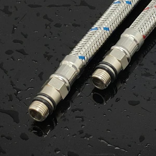 G 3/8 längd 60 cm flexslang för vattenkran, 2 st