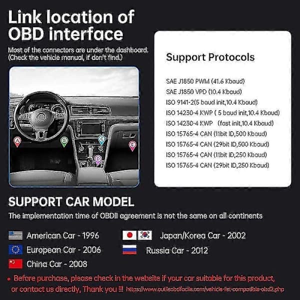 Elm327 V1.5 Obd2 Scanner Bluetooth 4.0 Obd 2 Bildiagnostikværktøj Til Ios Android Pc Elm 327 Scanner Obdii Læser