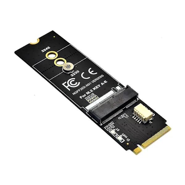 M.2 Key-m till Key A-e/e adapterkort för M.2 Ngff Pcie-protokoll trådlöst nätverkskortsmodul-m.784