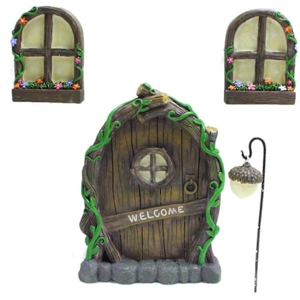 Fé-dörr Kit Fé och Fé Dörr Miniatyr Dekor Fé Träd Ornament