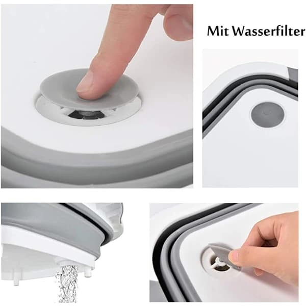 Foldbar multifunktionel campingvask, plastsilikon vask