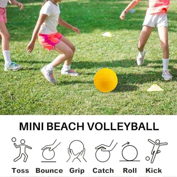 Roundnet Spelboll Utbytesbara Tävlingsbollar Mini Volleyboll 3-Pack med Pump
