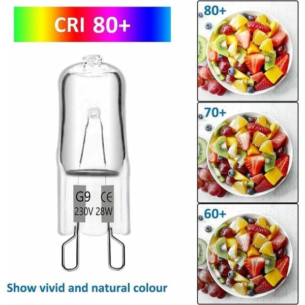 G9 halogenlampa 28W 230V, 370LM 2700K varmvit dimbar, G9 kapsellampor, för ljuskronor, landskapsbelysning, vägglampor, skåpbelysning, 10-pack