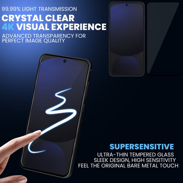 2-Pack Samsung S24 FE Screen Protector - Tempered Glass 9H - Super Quality 3D