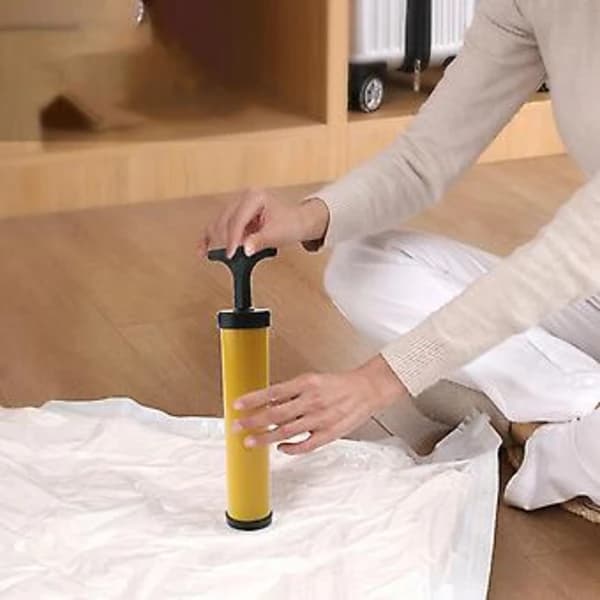 Mini Handpump Dammsugare Stora Påsar Gul