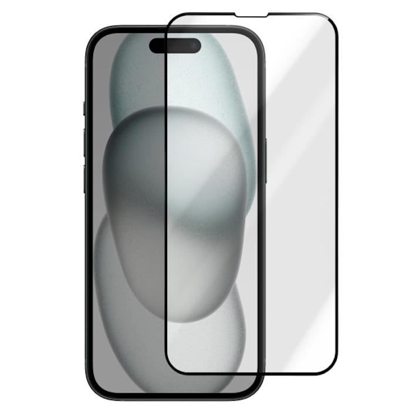 Herdet glass for iPhone 16 Anti-Scratch 9H Limkant Svart