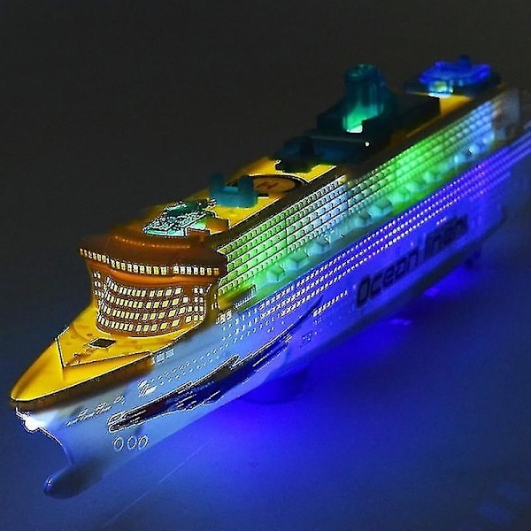 Electric Cruise Ship Toy Boat Flashing Musical Kids Educational Model