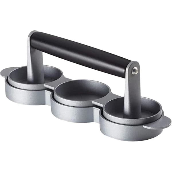 3 mini hamburgare för utsökt grillning, köttpress