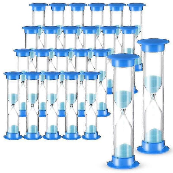 24 st 2 Minuters Sandtimer 2 Minuters Timer Barntimer Sandklocka Akrylbelagd Sandklocka