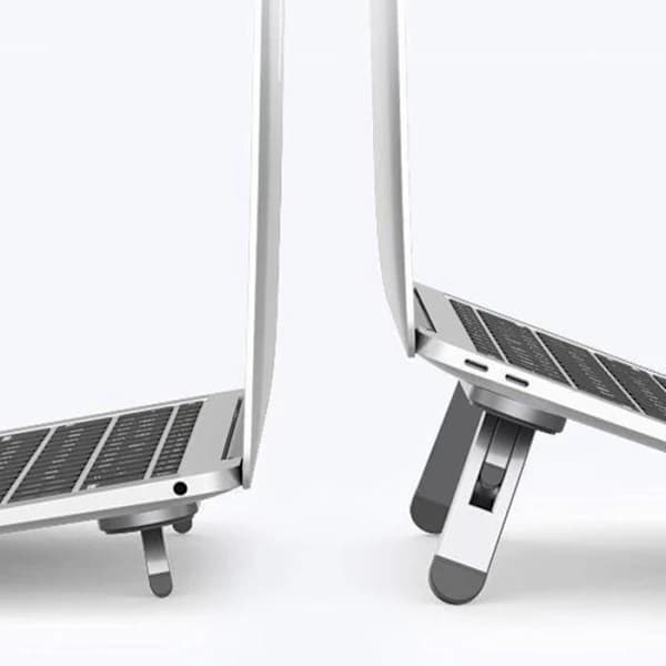 Laptopstativ - Usynlig - Sammenleggbart - Dobbel vinkeljustering - Aluminium