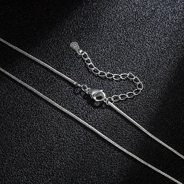 1MM Rund ormkedja halsband i silver - Hummerlås 40+5cm