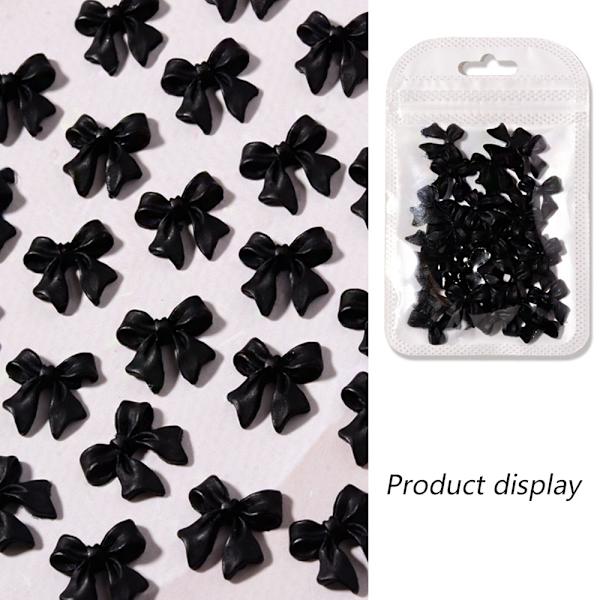 200 st 3D rosett nagelkonst dekorationer, färgglada rosett nageltillbehör 3D rosetter nagelberlocker för harts flatback nagelkonstdesign