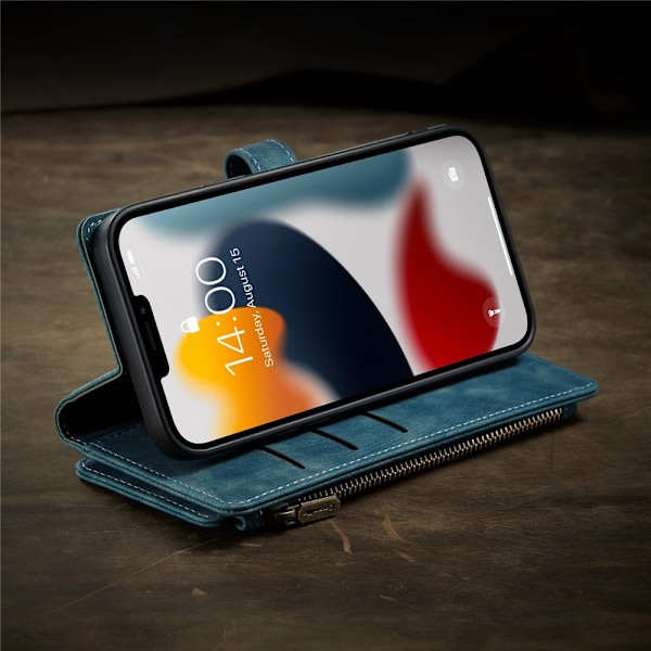 Caseme C30 med 10 kortholdere til iPhone 15 Plus Sort Sort black