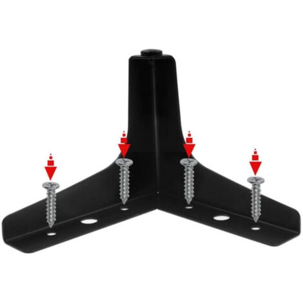 Ulisem Set med 4 Sängben i Metall i Triangelform - Svart, Höjd 10 cm.ca