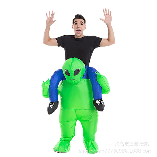 Alien Oppustelig Kostume til Halloween Cosplay Grøn Børn (120-145cm) green Children (120-145cm)