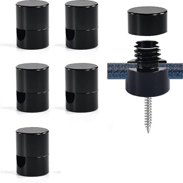 6-pack Aluminium Candle Hook for Ceiling Suspension, Ceiling Hooks for Hanging Lamps Black