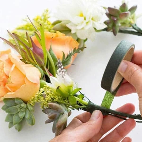 3-pack grön floristtejp 1/2 tum per 30 m (Mörkgrön)