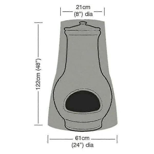 [CA] Chiminea Beskyttelse, Stor Vandtæt Vindbeskyttelse til Udendørs Ovn