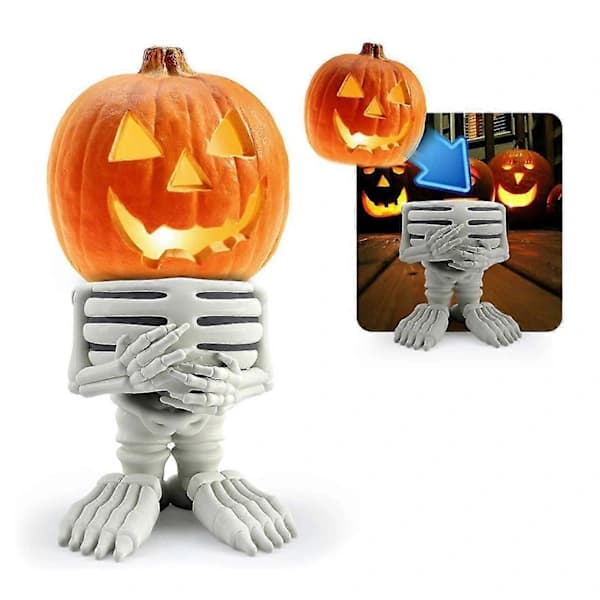 Lysende Jack-o'-Lantern Ornament til Halloween-dekorationer - LED Græskar Sæt