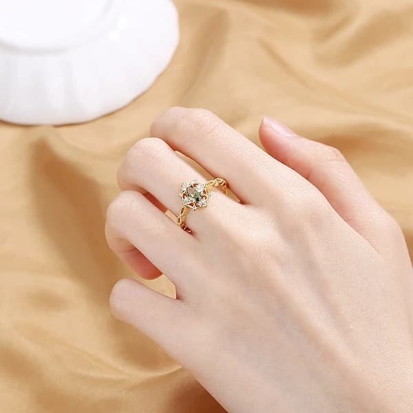Tåardrop Crest Ring til kvinder, forskellige ædelsten, pæreform, størrelser