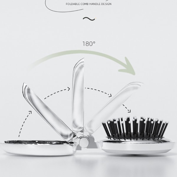 Folding Travel Hair Comb with Mirror Compact Pocket Size