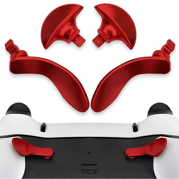 4 stk. Spilcontroller Bageste Paddles Professionel Udskiftning Metal Bageste Knapper Til Ps5 Edge Controller Rød