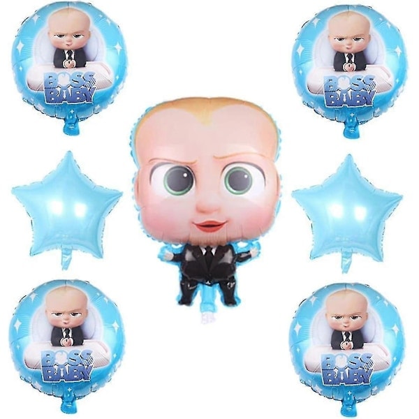 7 kpl Baby Boss -ilmapalloja juhlatarvikkeita, 45 cm suuria foliopalloja Baby Boss -teemasyntymäpäiväjuhliin Par-9192339869265