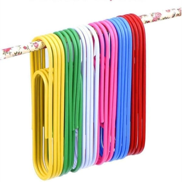 30 kpl 10 cm suuria paperiliittimiä - 6 väriä per väri
