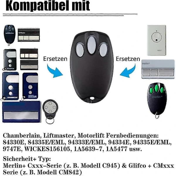 2-pack Chamberlain Liftmaster Garageportsfjärrkontroll för 94335E/84335E/ML700/ML500/ML850