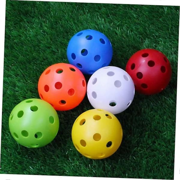 8 stk. Pickleball Indendørs Baseball Plastbasebolde Plastgolfbolde Driving Range-bolde Plastbolde Skumbolde Hule Træningsbolde Hule