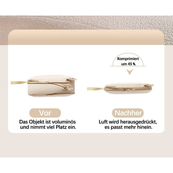 Matkalaukun Järjestäjä - Pakkauskuutiot ja Laukut 4 kpl Beige