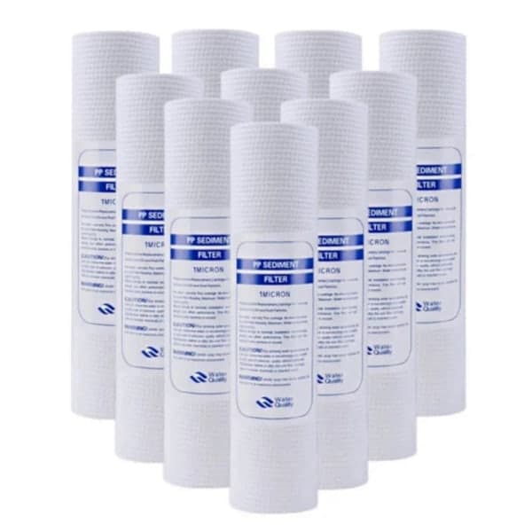 10 stk universelle vannfilter PP bomullsfilter sediment vannfilter polypropylenmateriale, 1 Mi