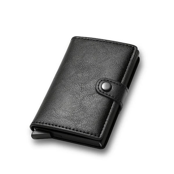 Kolfiber Kreditkortshållare Plånbok Herr RFID Smart Metall Tunn Slim Pop Up Minimalistisk Plånbok Liten Svart Plånbok Metall Vallet Carbon Bronze