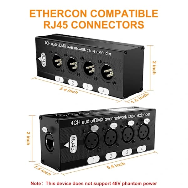 2025 Seneste Model XLR-Slange, 4 Kanaler 3-Pin Multi Network XLR-Kabel Breakout, Han Hun til RJ45 Ethercon til Scenelyd Belysning og R