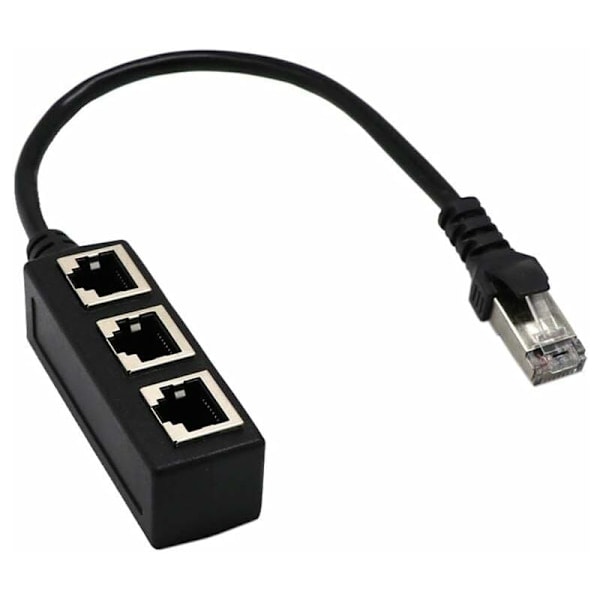 RJ45 Verkko 1–3 Portin Ethernet-sovitin Adapterikaapeli Verkkokaapelin Jakaja
